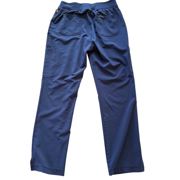 Cherokee Luxe Womens Scrub Pants CK065A Navy Blue M Elastic Waist Utility Pocket - Picture 4 of 6